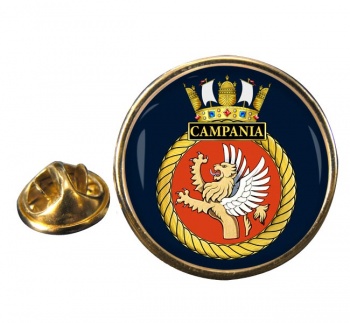 HMS Campania (Royal Navy) Round Pin Badge