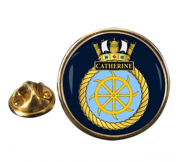 HMS Catherine (Royal Navy) Round Pin Badge