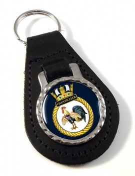 HMS Chanticleer (Royal Navy) Leather Key Fob