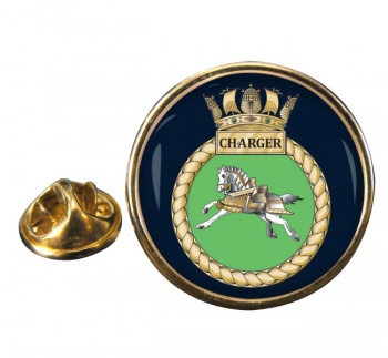 HMS Charger (Royal Navy) Round Pin Badge