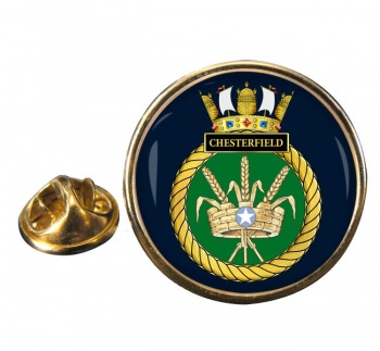 HMS Chesterfield (Royal Navy) Round Pin Badge