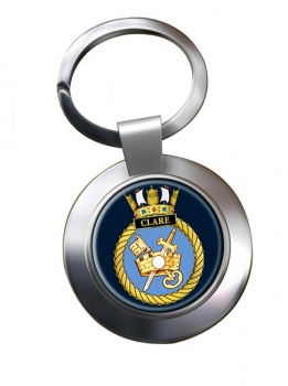 HMS Clare (Royal Navy) Chrome Key Ring