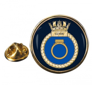 HMS Clyde (Royal Navy) Round Pin Badge