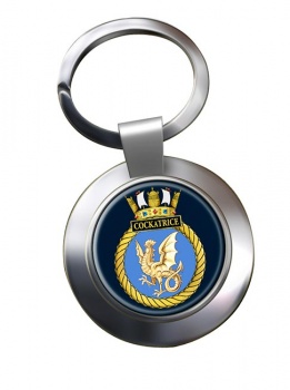 HMS Cockatrice (Royal Navy) Chrome Key Ring