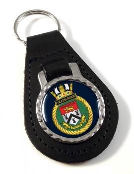 HMS Collingwood (Ship) (Royal Navy) Leather Key Fob