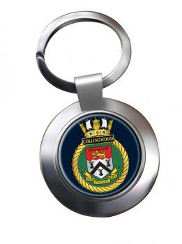 HMS Collingwood (Ship) (Royal Navy) Chrome Key Ring