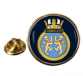 HMS Combatant (Royal Navy) Round Pin Badge