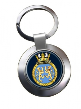 HMS Combatant (Royal Navy) Chrome Key Ring