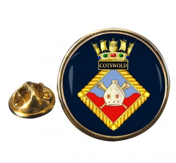 HMS Cotswold (Royal Navy) Round Pin Badge