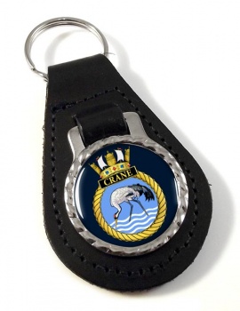 HMS Crane (Royal Navy) Leather Key Fob