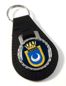 HMS Crescent (Royal Navy) Leather Key Fob