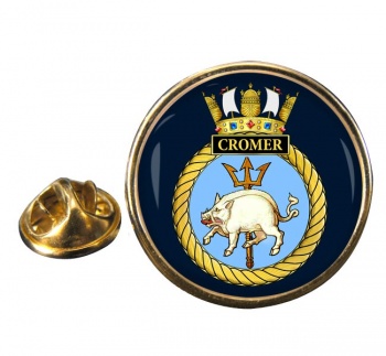 HMS Cromer (Royal Navy) Round Pin Badge