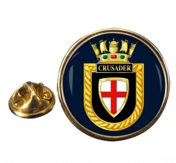 HMS Crusader (Royal Navy) Round Pin Badge