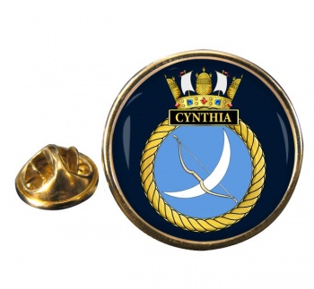 HMS Cynthia (Royal Navy) Round Pin Badge