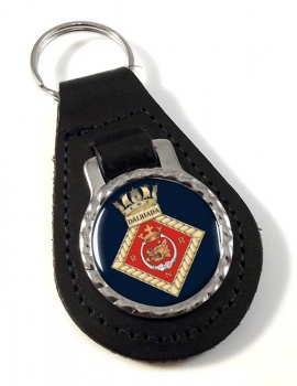 HMS Dalriada (Royal Navy) Leather Key Fob