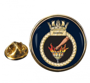 HMS Daring (Royal Navy) Round Pin Badge