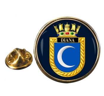 HMS Diana (Royal Navy) Round Pin Badge