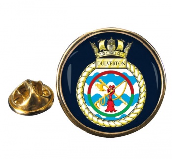 HMS Dulverton (Royal Navy) Round Pin Badge