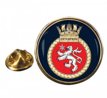 HMS Enterprise (Royal Navy) Round Pin Badge