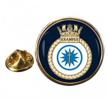 HMS Example (Royal Navy) Round Pin Badge
