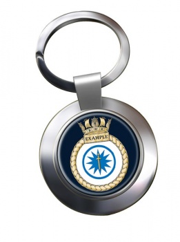 HMS Example (Royal Navy) Chrome Key Ring