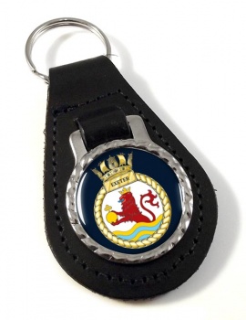 HMS Exeter (Royal Navy) Leather Key Fob