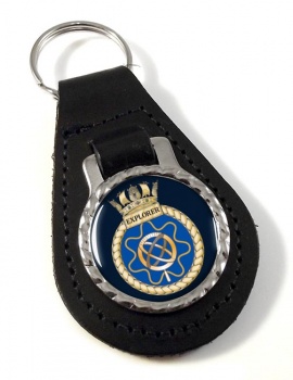 HMS Explorer (Royal Navy) Leather Key Fob
