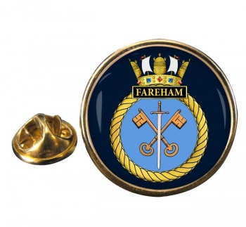 HMS Fareham (Royal Navy) Round Pin Badge