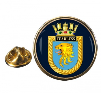 HMS Fearless (Royal Navy) Round Pin Badge