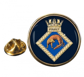 HMS Ferret (Royal Navy) Round Pin Badge
