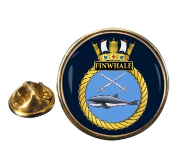 HMS Finwhale (Royal Navy) Round Pin Badge