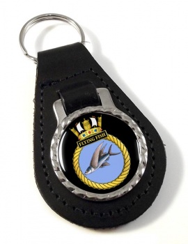 HMS Flying Fish (Royal Navy) Leather Key Fob