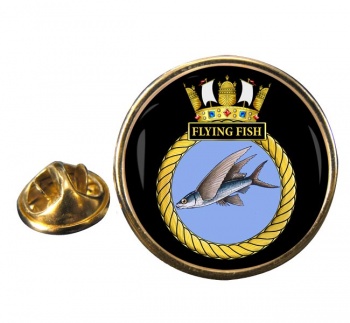 HMS Flying Fish (Royal Navy) Round Pin Badge