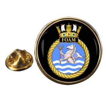 HMS Foam (Royal Navy) Round Pin Badge