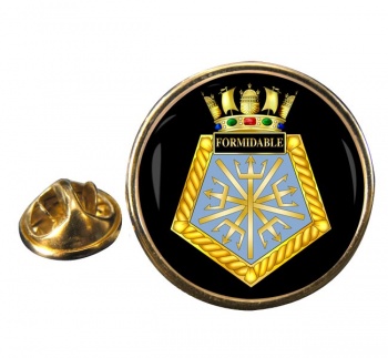 HMS Formidable (Royal Navy) Round Pin Badge