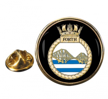 HMS Forth (Royal Navy) Round Pin Badge