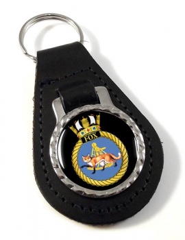 HMS Fox (Royal Navy) Leather Key Fob