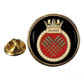 HMS Gleaner (Royal Navy) Round Pin Badge