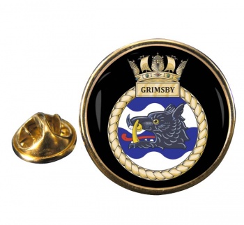 HMS Grimsby (Royal Navy) Round Pin Badge