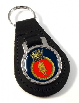 HMS Intrepid (Royal Navy) Leather Key Fob