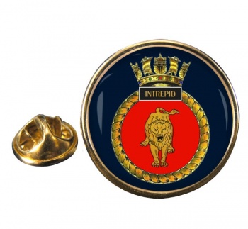 HMS Intrepid (Royal Navy) Round Pin Badge