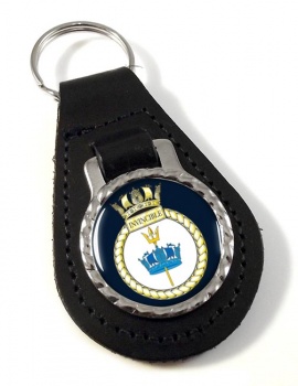 HMS Invincible (Royal Navy) Leather Key Fob