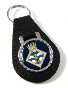HMS King Alfred (Royal Navy) Leather Key Fob