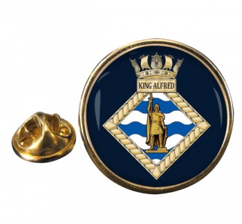 HMS King Alfred (Royal Navy) Round Pin Badge