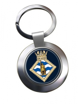 HMS King Alfred (Royal Navy) Chrome Key Ring
