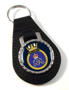 HMS King George V (Royal Navy) Leather Key Fob