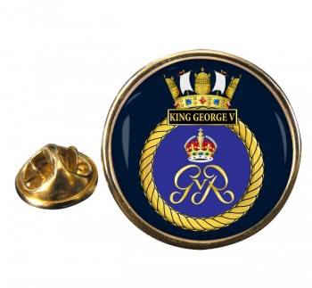 HMS King George V (Royal Navy) Round Pin Badge