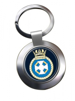 HMS Lindisfarne (Royal Navy) Chrome Key Ring