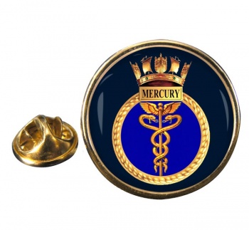 HMS Mercury (Royal Navy) Round Pin Badge