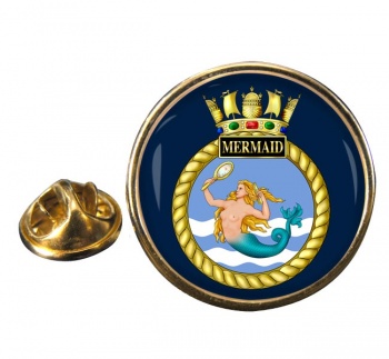 HMS Mermaid (Royal Navy) Round Pin Badge